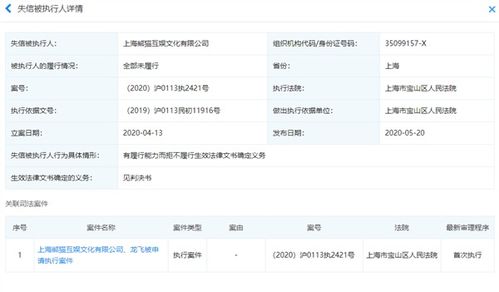 王思聰旗下熊貓互娛再陷失信危機 有履行能力拒不履行為何頻發？